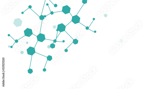 Geometric Chemistry Vector White Background.