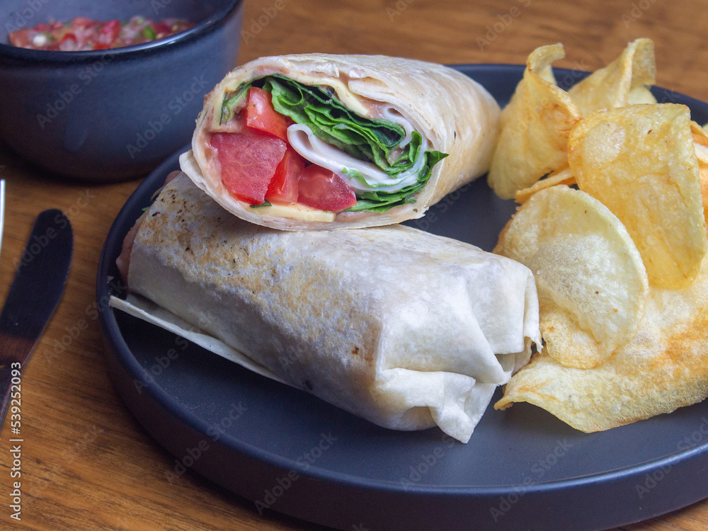 chicken and vegetable wrap