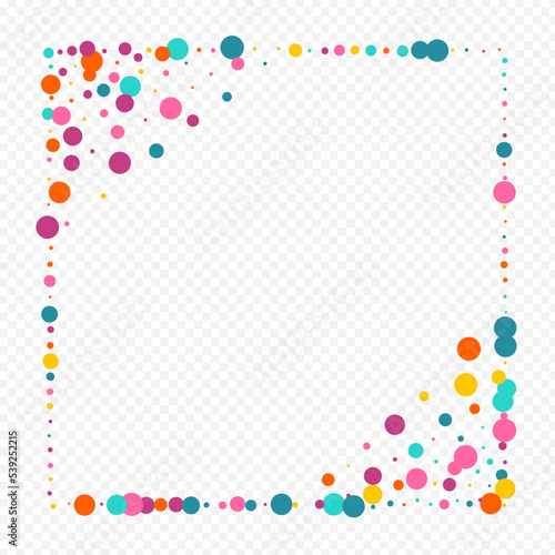 Multicolored Round Christmas Vector Transparent