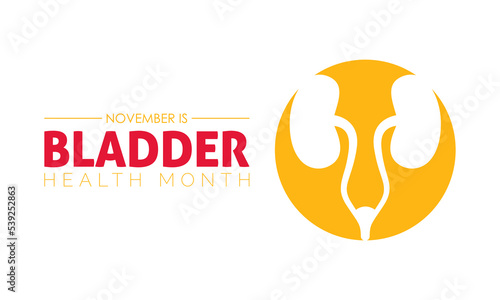 Vector illustration design concept of Bladder Health Month observed on every November