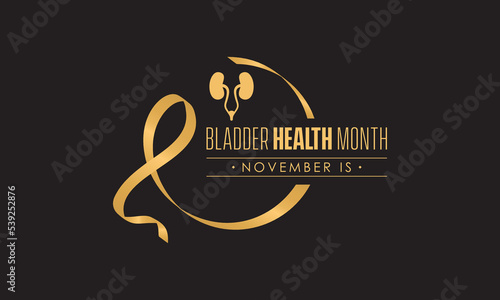 Vector illustration design concept of Bladder Health Month observed on every November