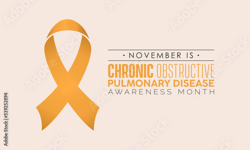 Vector illustration design concept of Chronic Obstructive Pulmonary Disease Awareness Month observed on every November