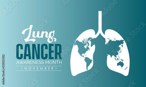 Vector illustration design concept of Lung Cancer Awareness Month observed on every November