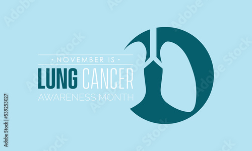 Vector illustration design concept of Lung Cancer Awareness Month observed on every November
