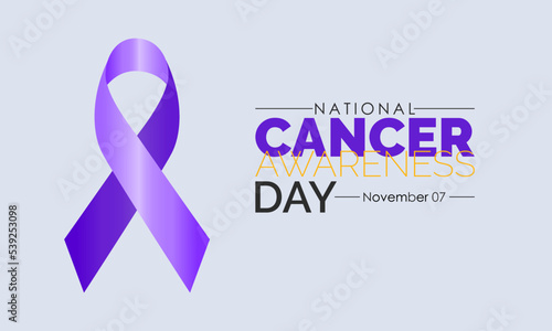 Vector illustration design concept of National Cancer Awareness Day observed on November 7