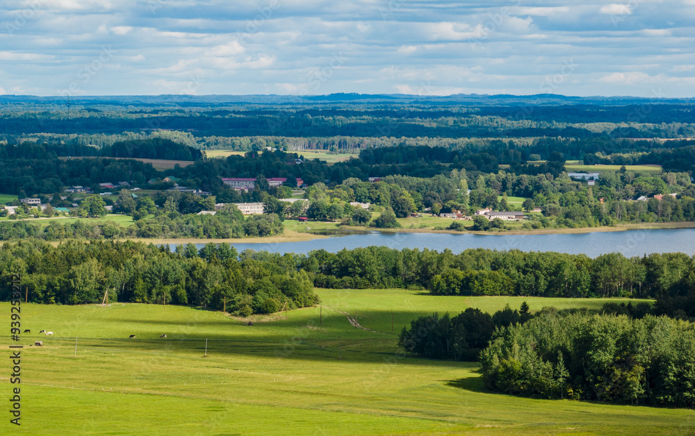 Auleja and Auleja lake in the countryside of Latgale.