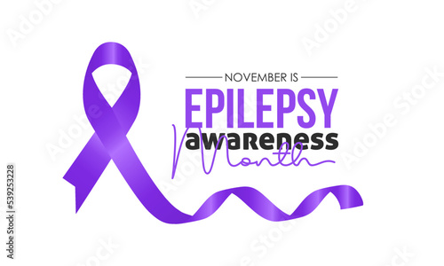 Vector illustration design concept of National Epilepsy Awareness Month observed on every November