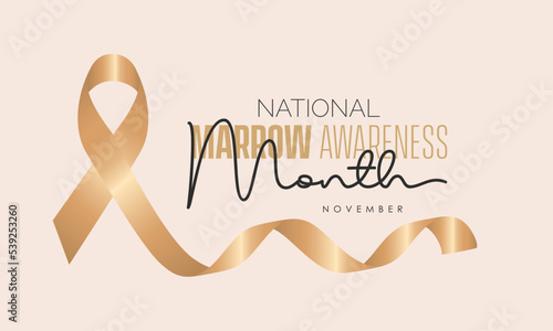 Vector illustration design concept of National Marrow Awareness Month observed on every November