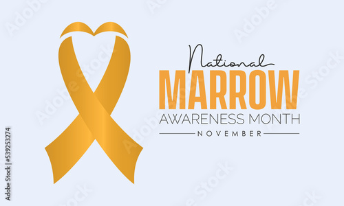 Vector illustration design concept of National Marrow Awareness Month observed on every November