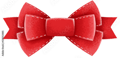 Foto red bow isolated on white background