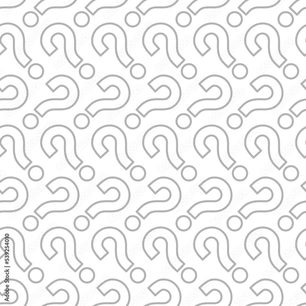 gray question marks on a white background, seamless pattern on white background gray question marks on a white background, seamless pattern on white background