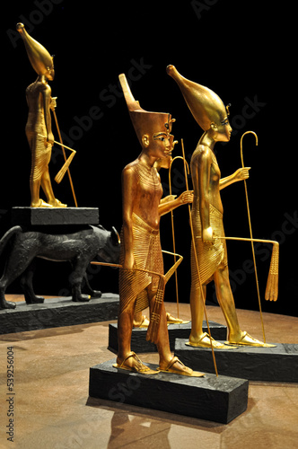 Egyptian figures from burial chamber of a pharaoh