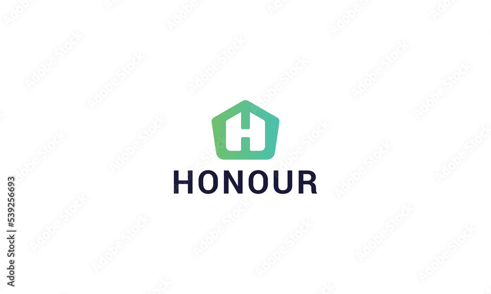 Letter H creative minimal house logo design Letter H creative minimal house logo design