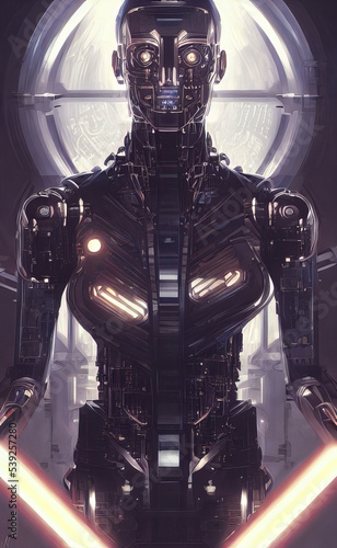 Futuristic Cyborg Soldier