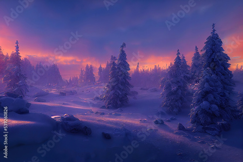 snowy winter landscape © Gbor