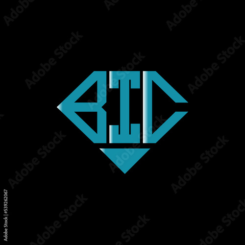 BIC letter logo creative design. BIC unique design.
