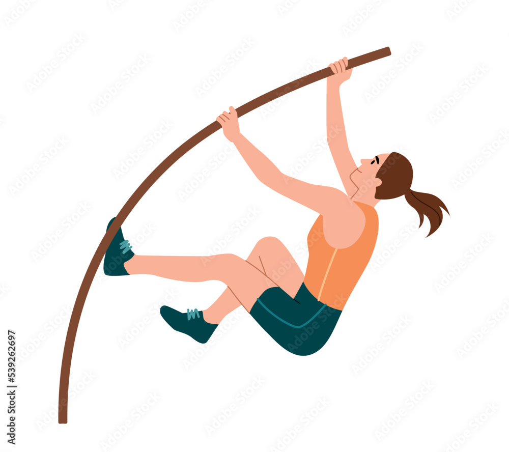 Εκτύπωση καμβά Woman pole vault