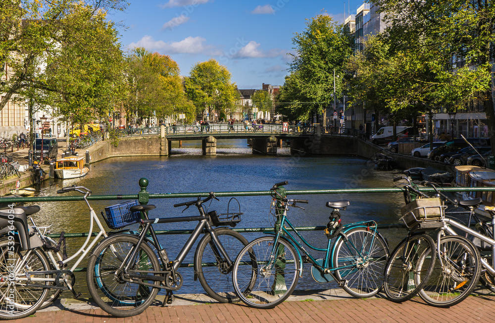 Bridge and bikes - Amsterdam