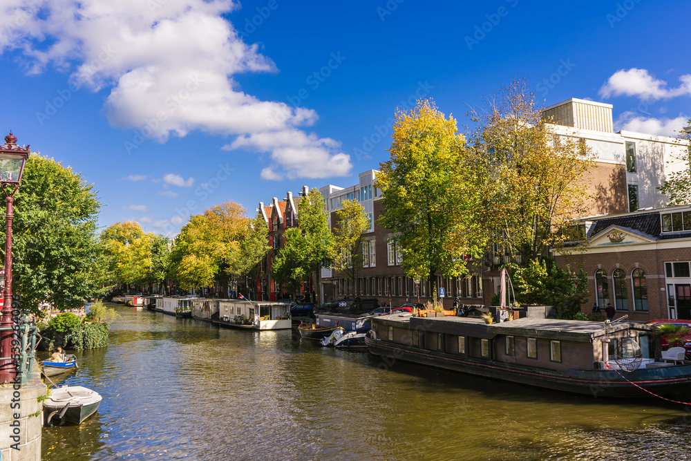 Canal and house boats - Amsterdam