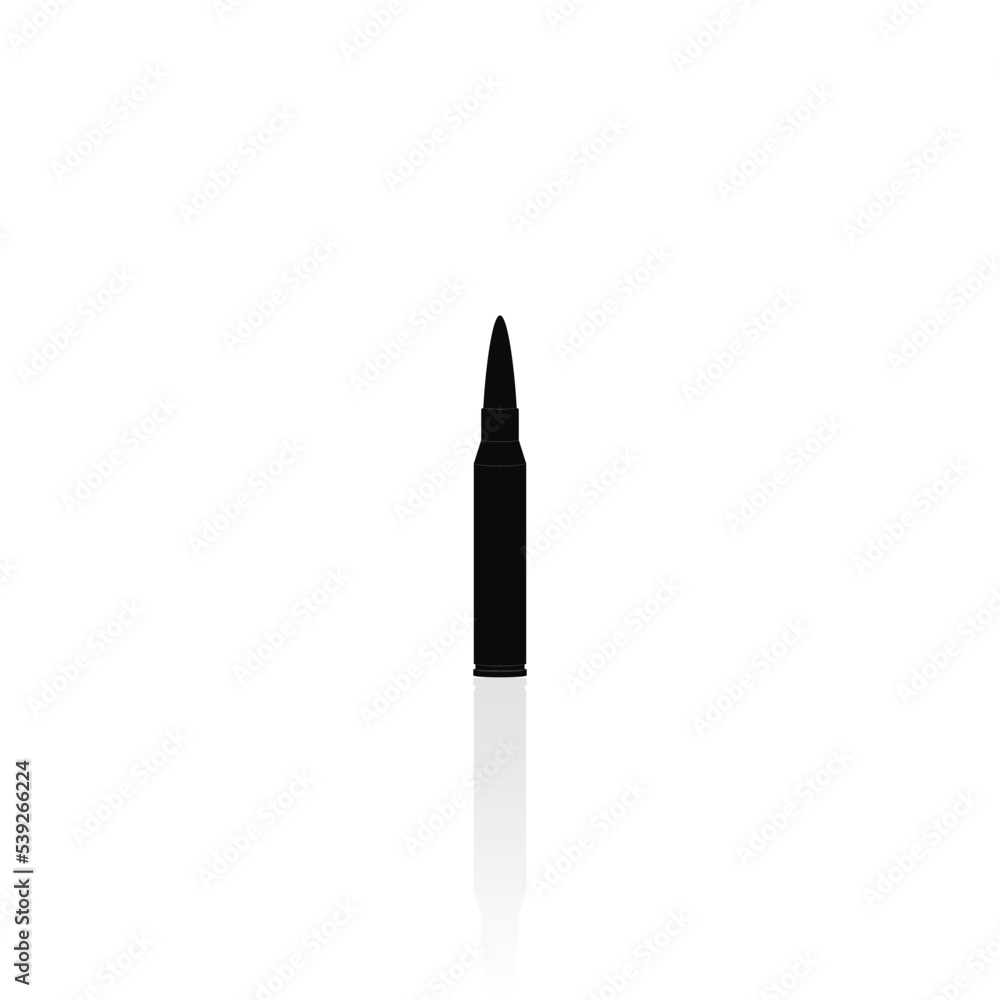 Bullet gun icon vector graphics Bullet gun icon vector graphics