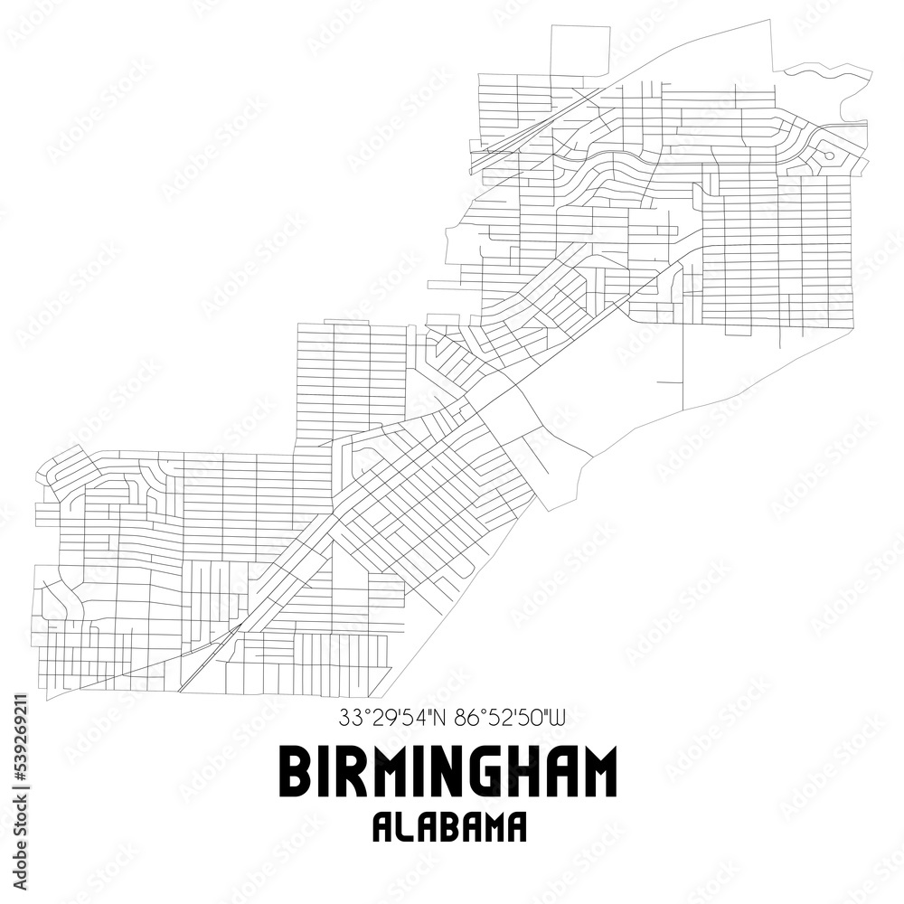 Birmingham Alabama US Street Map With Black And White Lines 1000 F 539269211 GQ94T0JOPMq5KqrjdiSj41JiDVjMcMHZ 