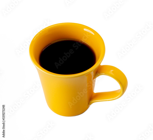yellow coffee cups on a transparent background