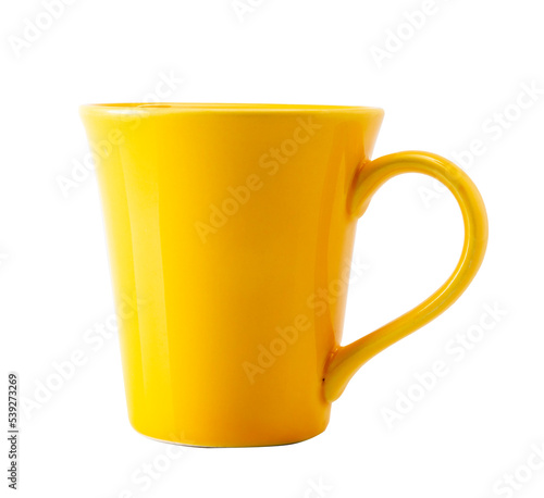 yellow coffee cups on a transparent background