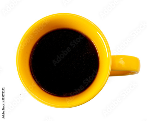 yellow coffee cups on a transparent background