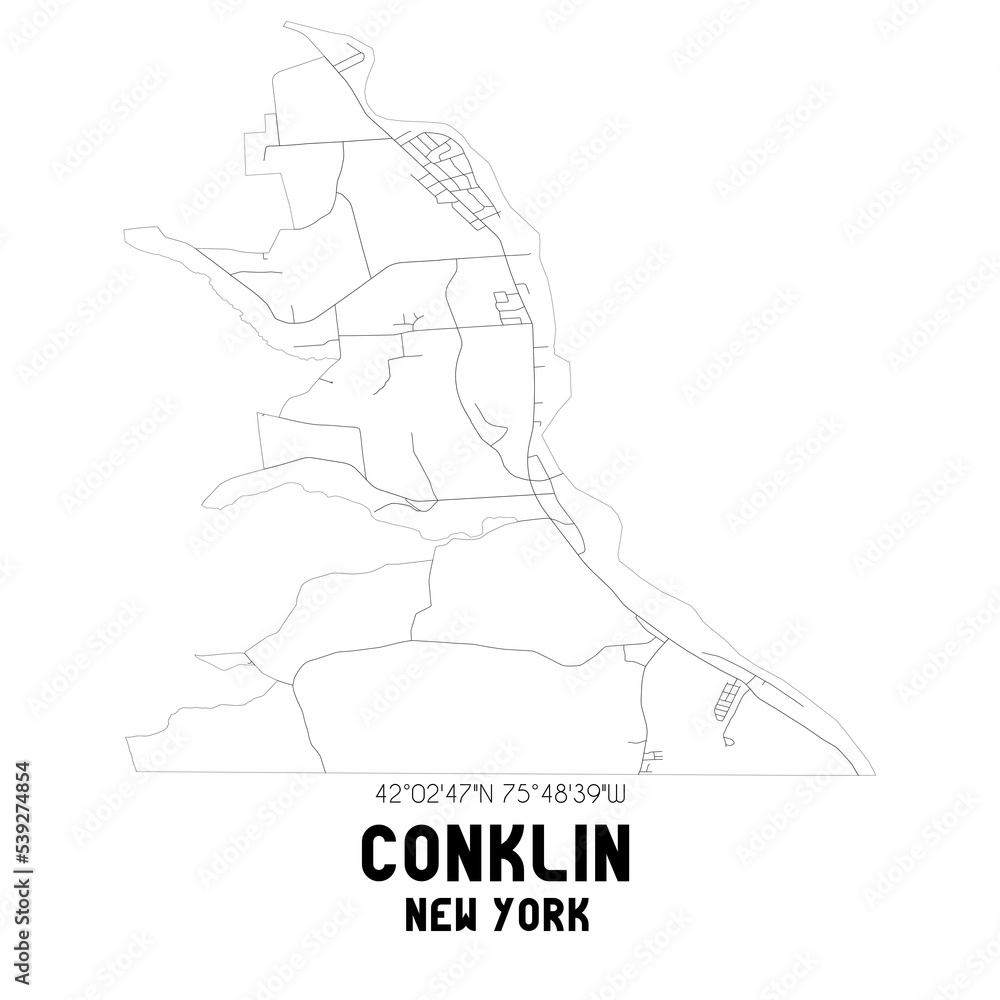 Conklin New York Map New York on a Map