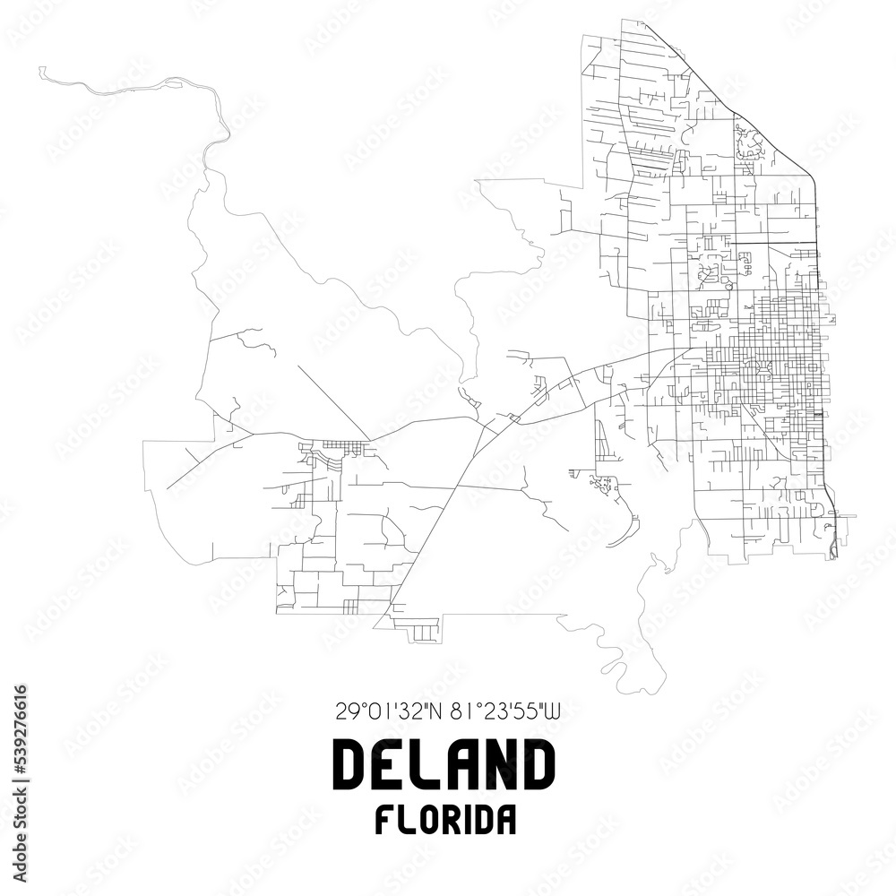 Deland Florida US street map with - 1000 F 539276616 ITNQndnug8t4oRfixZxK2Z58vsBaEkWn