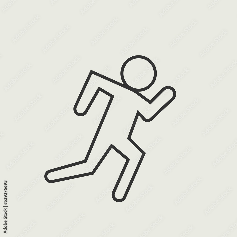 Running vector icon illustration sign Running vector icon illustration sign