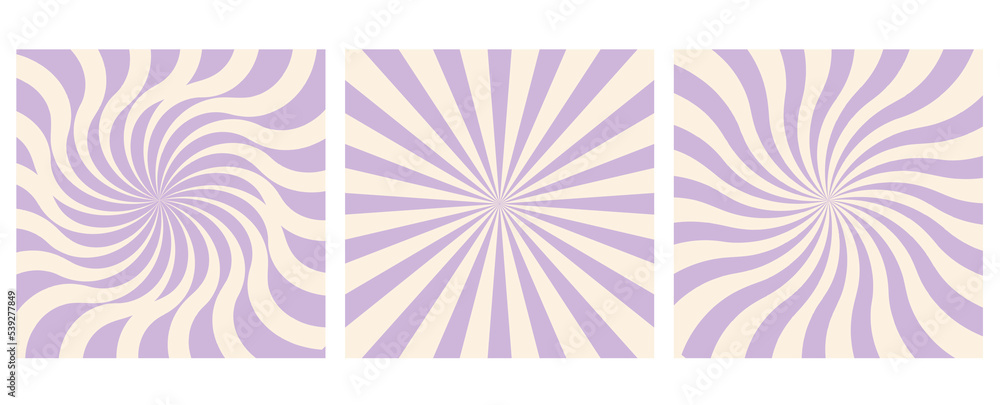 Purple sun backgrounds set. Vector illustration Purple sun backgrounds set. Vector illustration