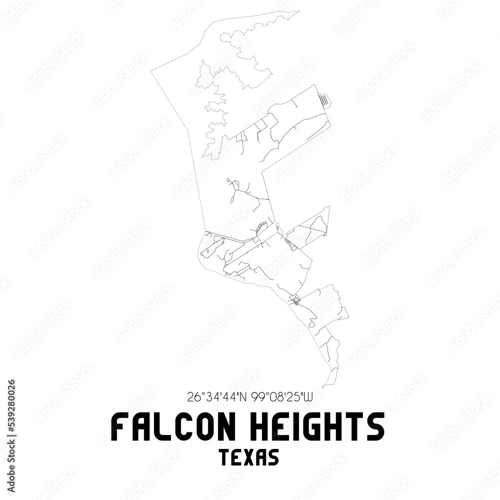 Fototapeta mapa świata dla dzieci Falcon Heights Texas. US street map