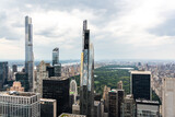 Panorama of skyscrapers of Manhattan in the New York Central Park area