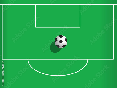 Soccer ball in the small area for penalty shot