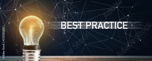 Εκτύπωση καμβά Best practice and light bulb