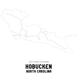 Hobucken North Carolina. US street map with black and white lines.
