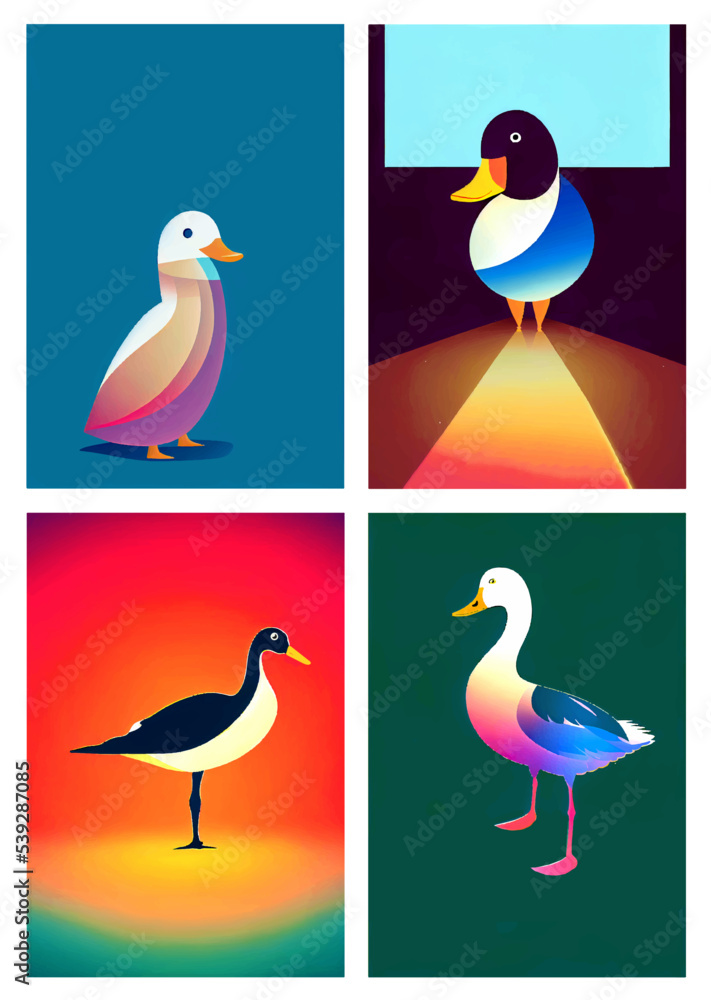Ente, Gans Illustrationen Ente, Gans Illustrationen