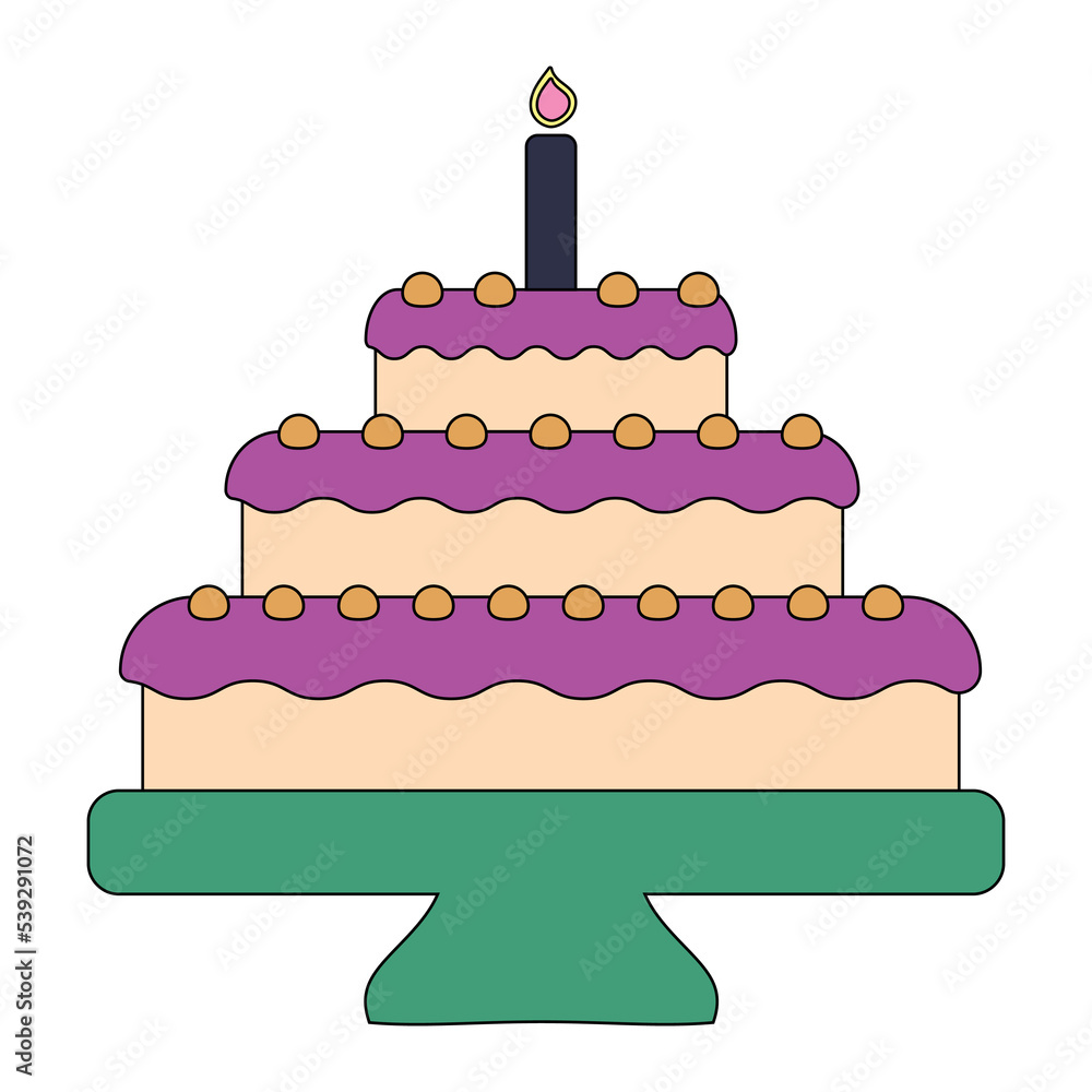 Delicious cake. Dessert vector illustration design Delicious cake. Dessert vector illustration design