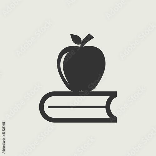 Apple on book icon