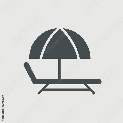 Beach chair icon