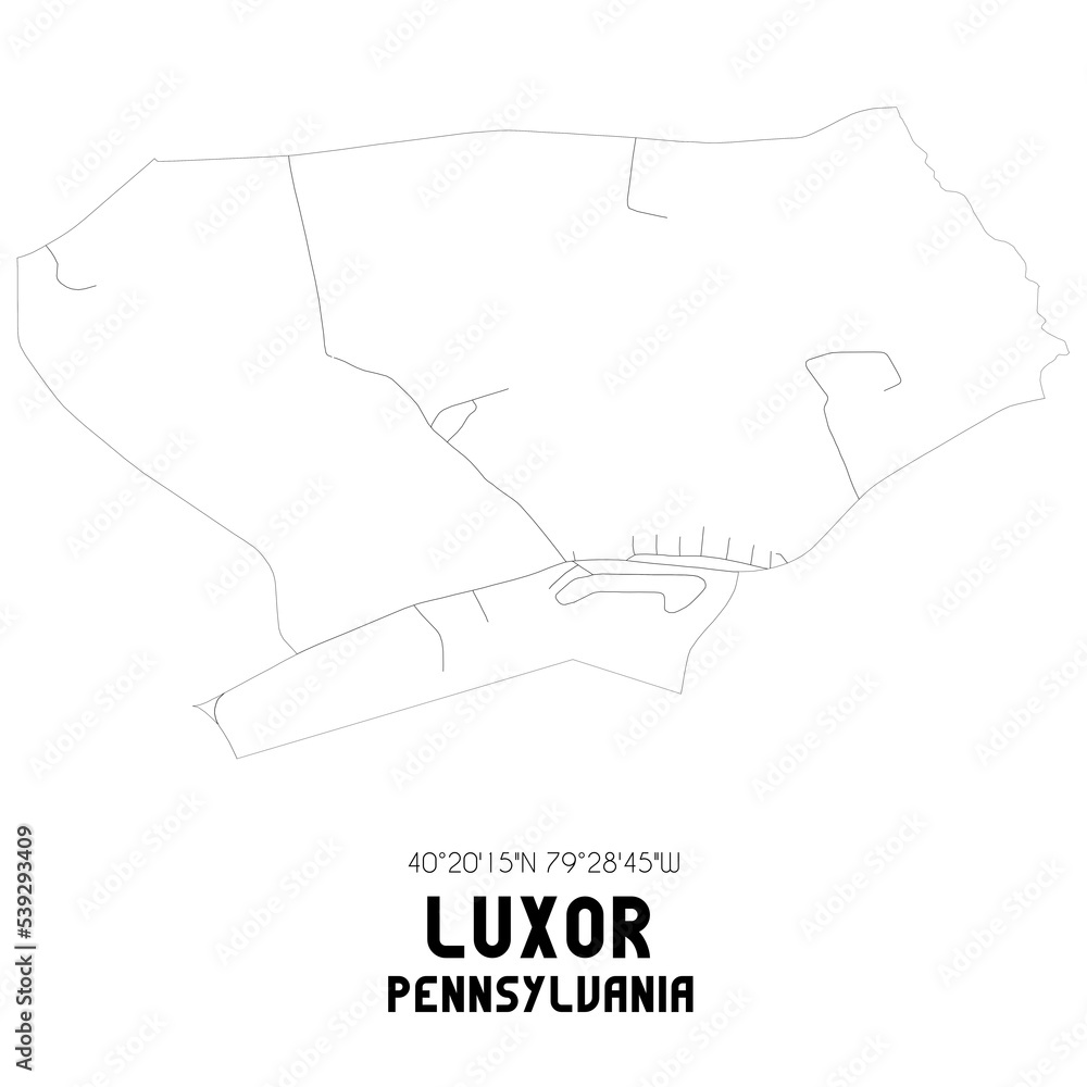 Fototapeta mapa świata dla dzieci Luxor Pennsylvania. US street map