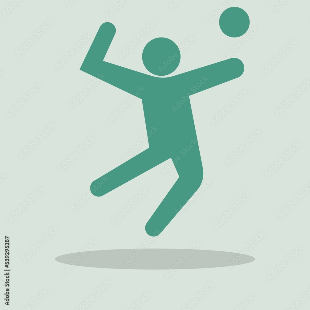 Playing volleyball icon Playing volleyball icon