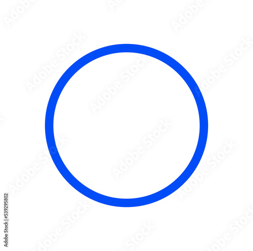 Blue Circle vector icon. Blue round isolated vector symbol.
