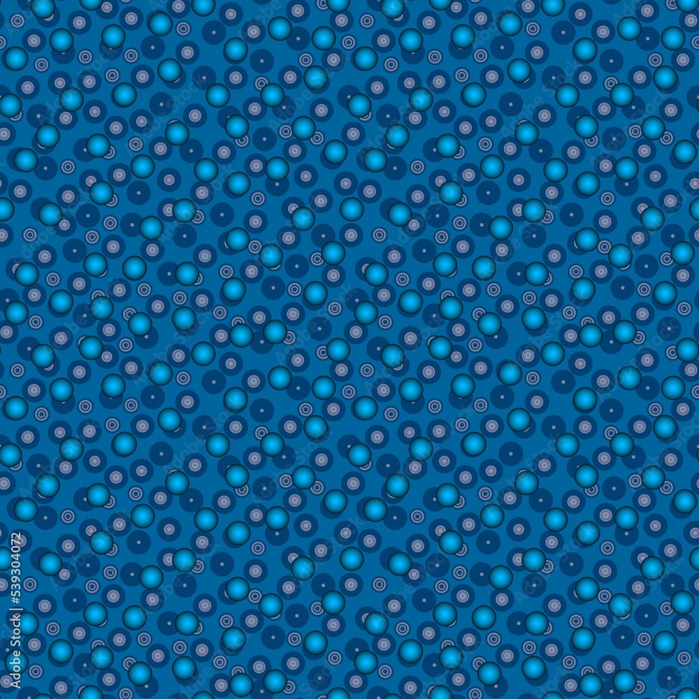 Abstract seamless pattern with colorful voluminous different balls on azure.Illustration of overlapping layering effect pattern for background ornament.For invitation,flyer,banner,textile,fabric Abstract seamless pattern with colorful voluminous different balls on azure.Illustration of overlapping layering effect pattern for background ornament.For invitation,flyer,banner,textile,fabric