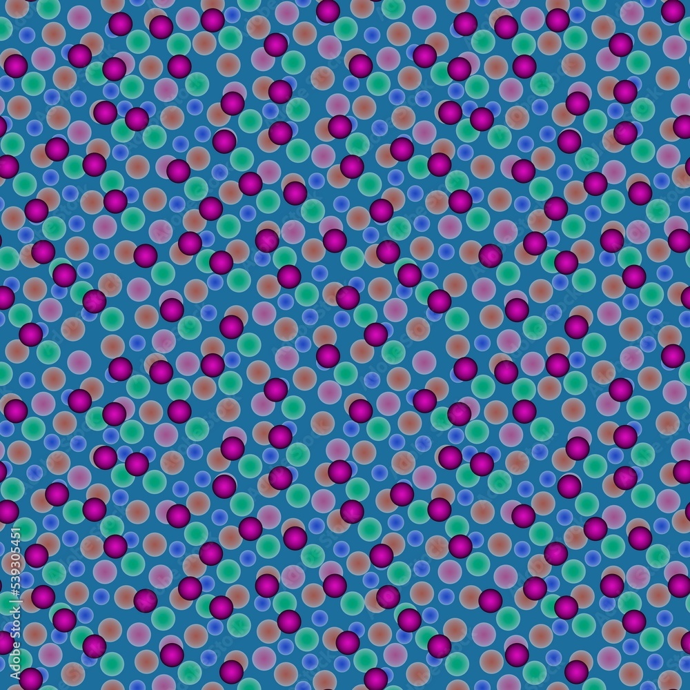 Abstract seamless pattern with colorful voluminous different balls on azure.Illustration of overlapping layering effect pattern for background ornament.For invitation,flyer,banner,textile,fabric Abstract seamless pattern with colorful voluminous different balls on azure.Illustration of overlapping layering effect pattern for background ornament.For invitation,flyer,banner,textile,fabric