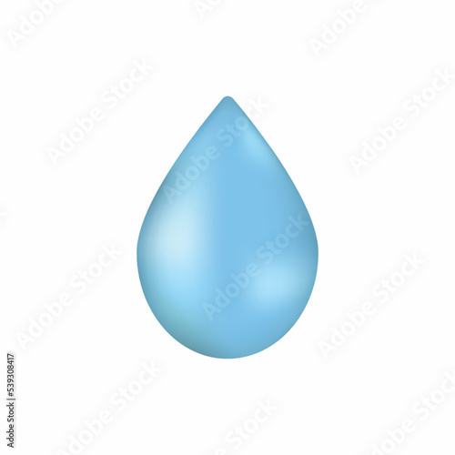 water drop isolated on white 3d render