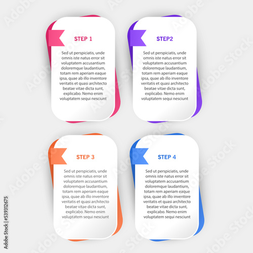 Vector infographic design template with 4 options or steps