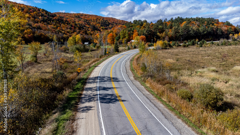 Fall Landscape Across Quebec. Canada