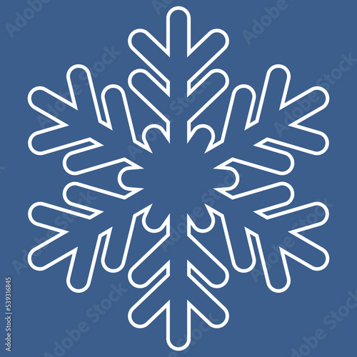 White snowflake on dark background  symmetrical mandala crystal for design